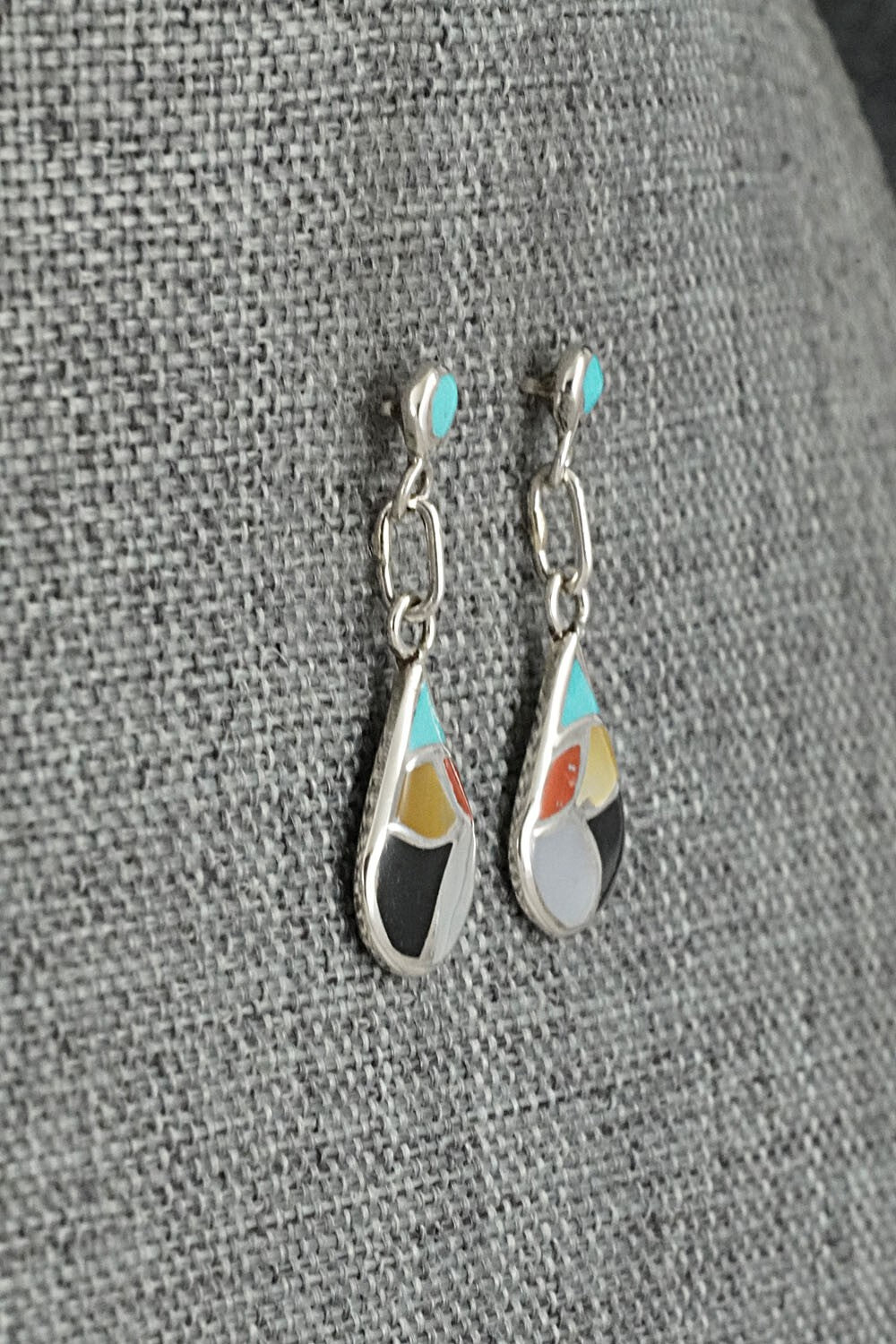 Multi-Stone & Sterling Silver Earrings - Orena Leekya