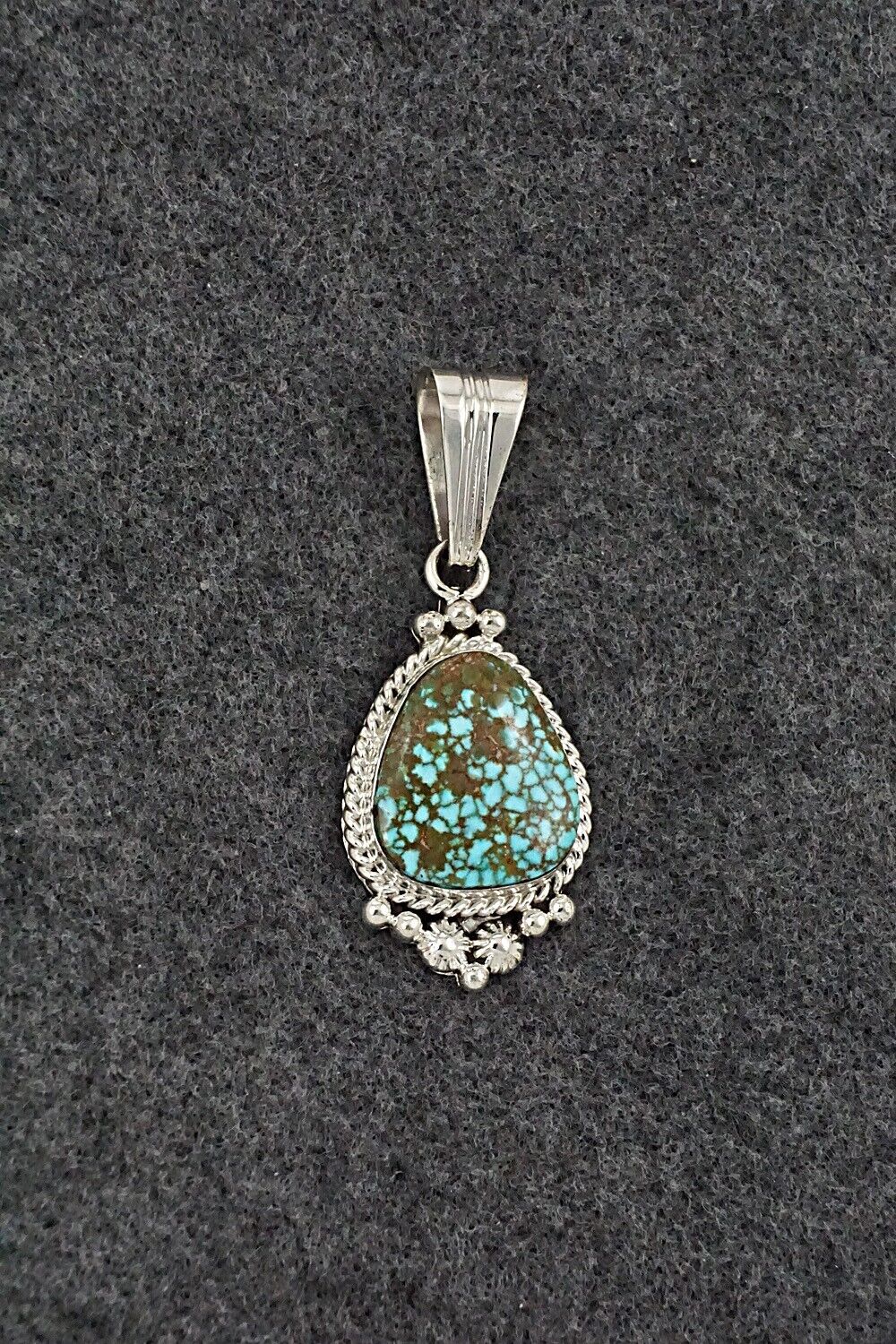 Turquoise & Sterling Silver Pendant - Samuel Yellowhair