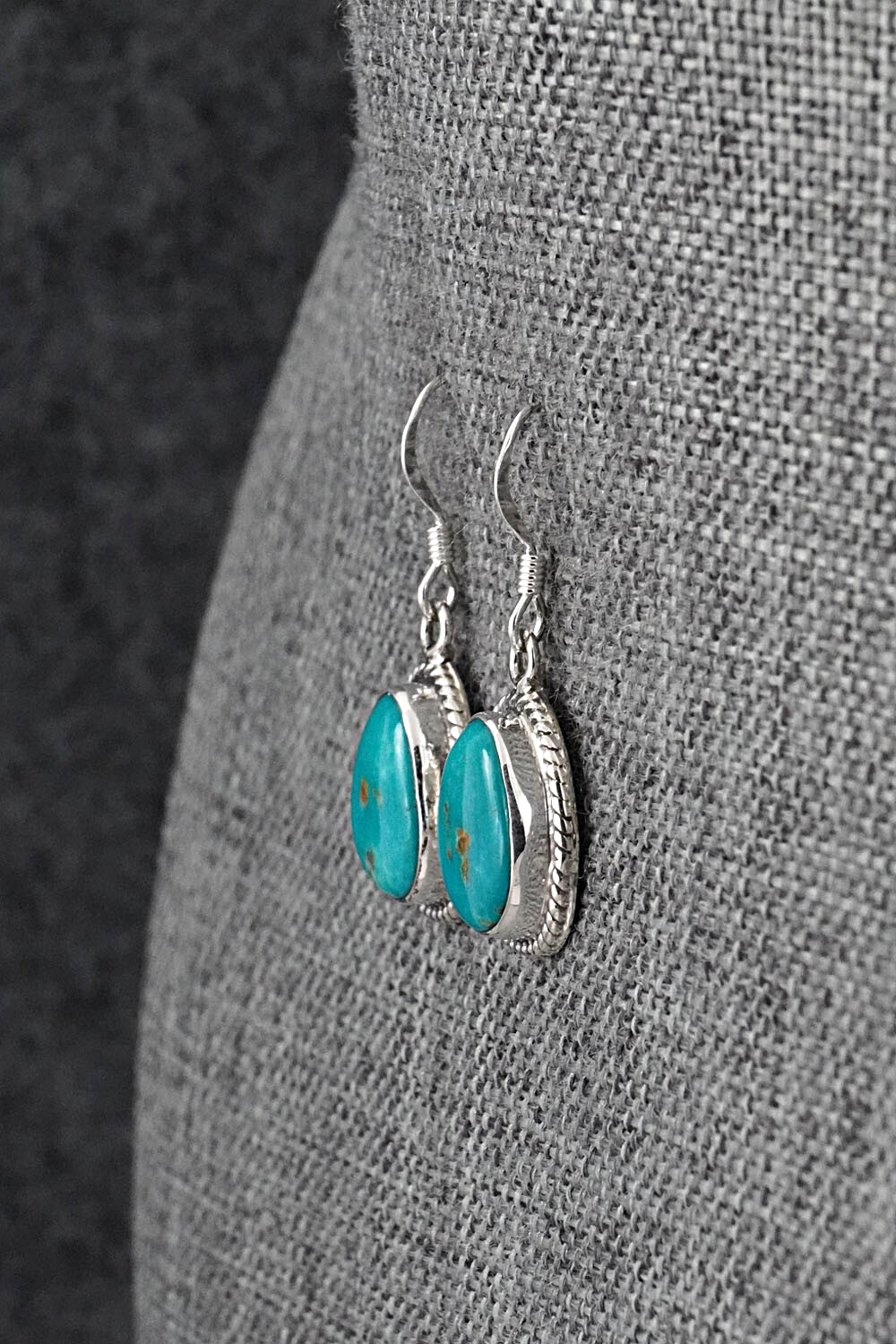 Turquoise & Sterling Silver Earrings - Sharon McCarthy