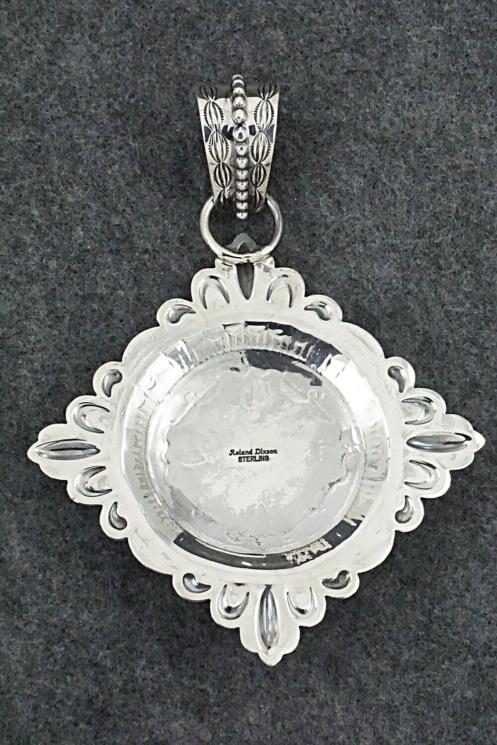 Turquoise & Sterling Silver Pendant - Roland Dixon