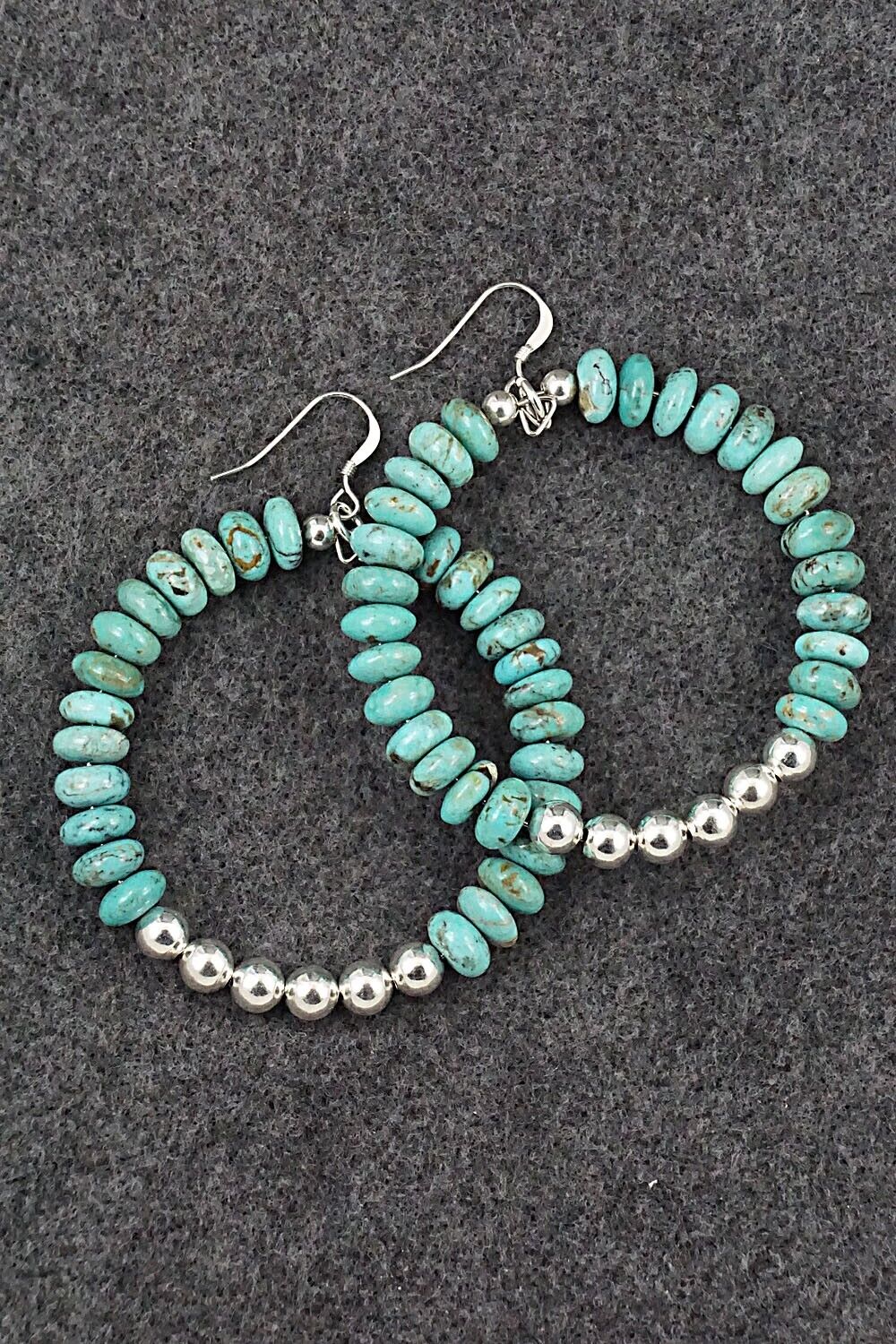 Turquoise & Sterling Silver Earrings - Doreen Jake