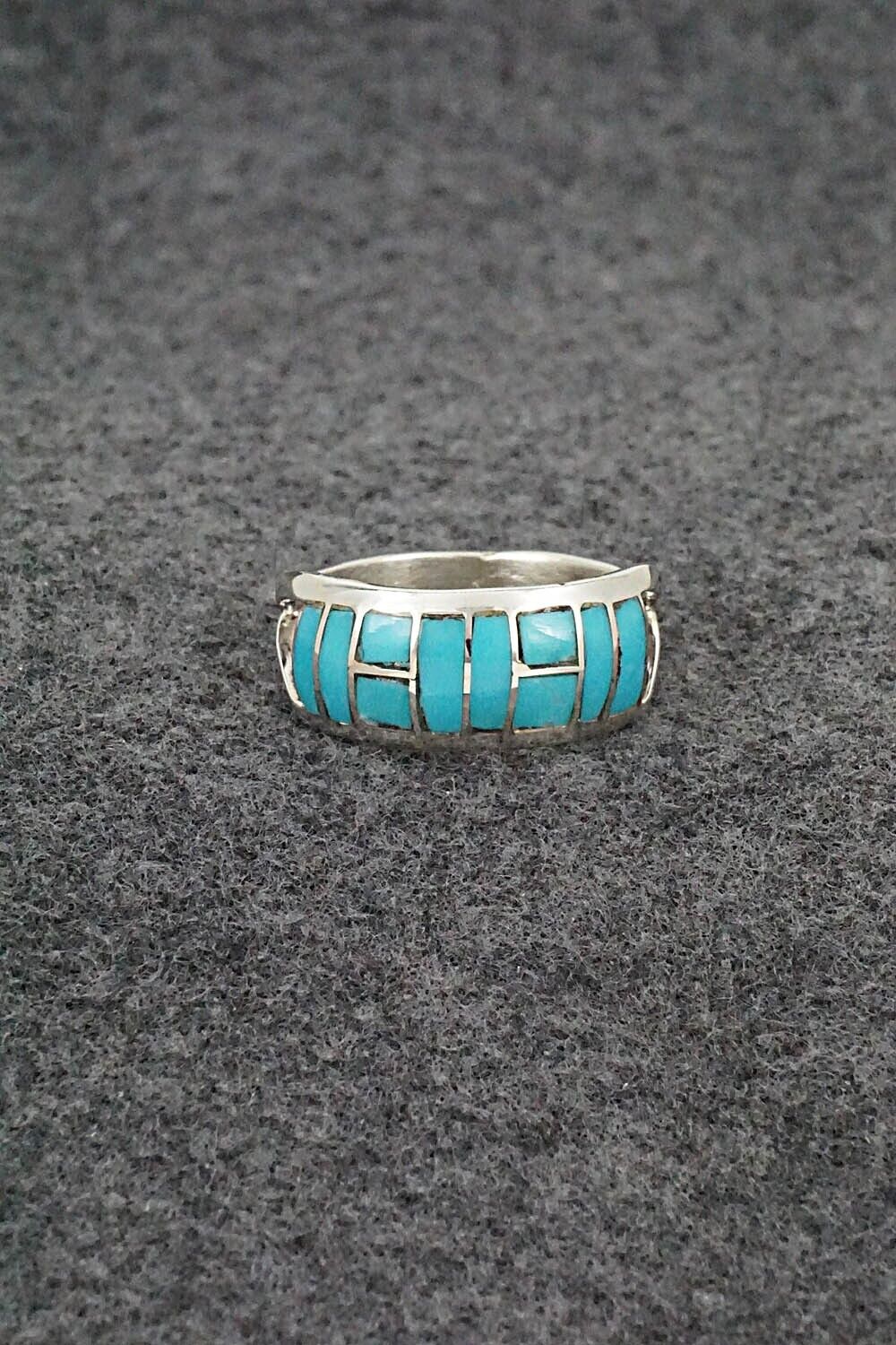 Turquoise & Sterling Silver Ring - Gloria Chattin - Size 11.5