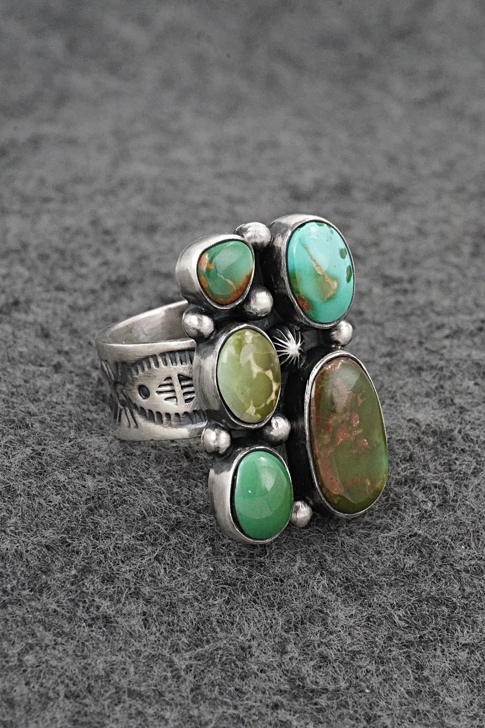 Turquoise & Sterling Silver Ring - Angela Martin - Size 7