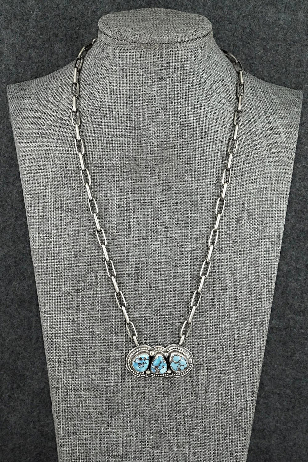 Turquoise & Sterling Silver Necklace - Kathleen Livingston