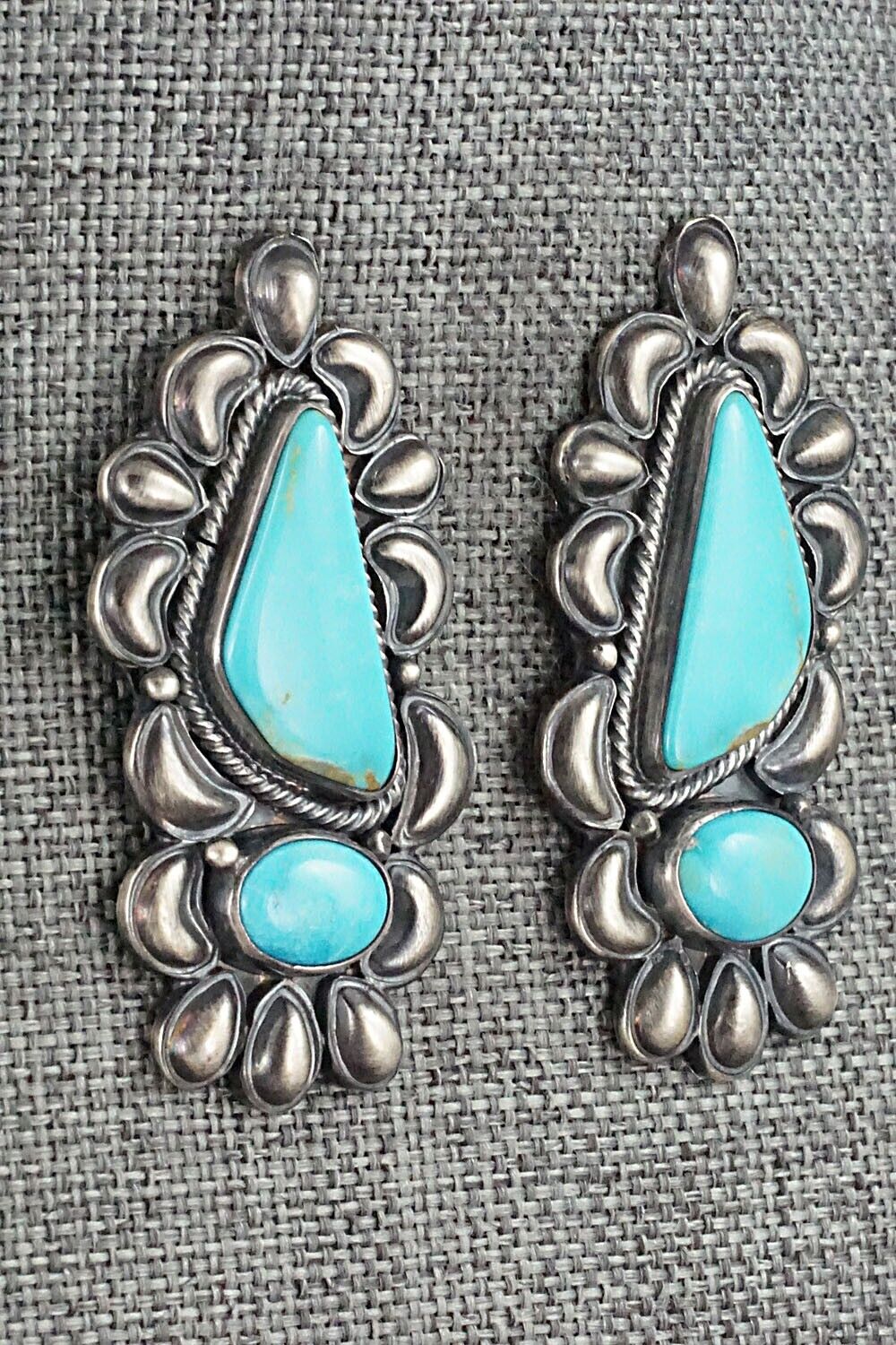 Turquoise & Sterling Silver Earrings - Bernyse Chavez