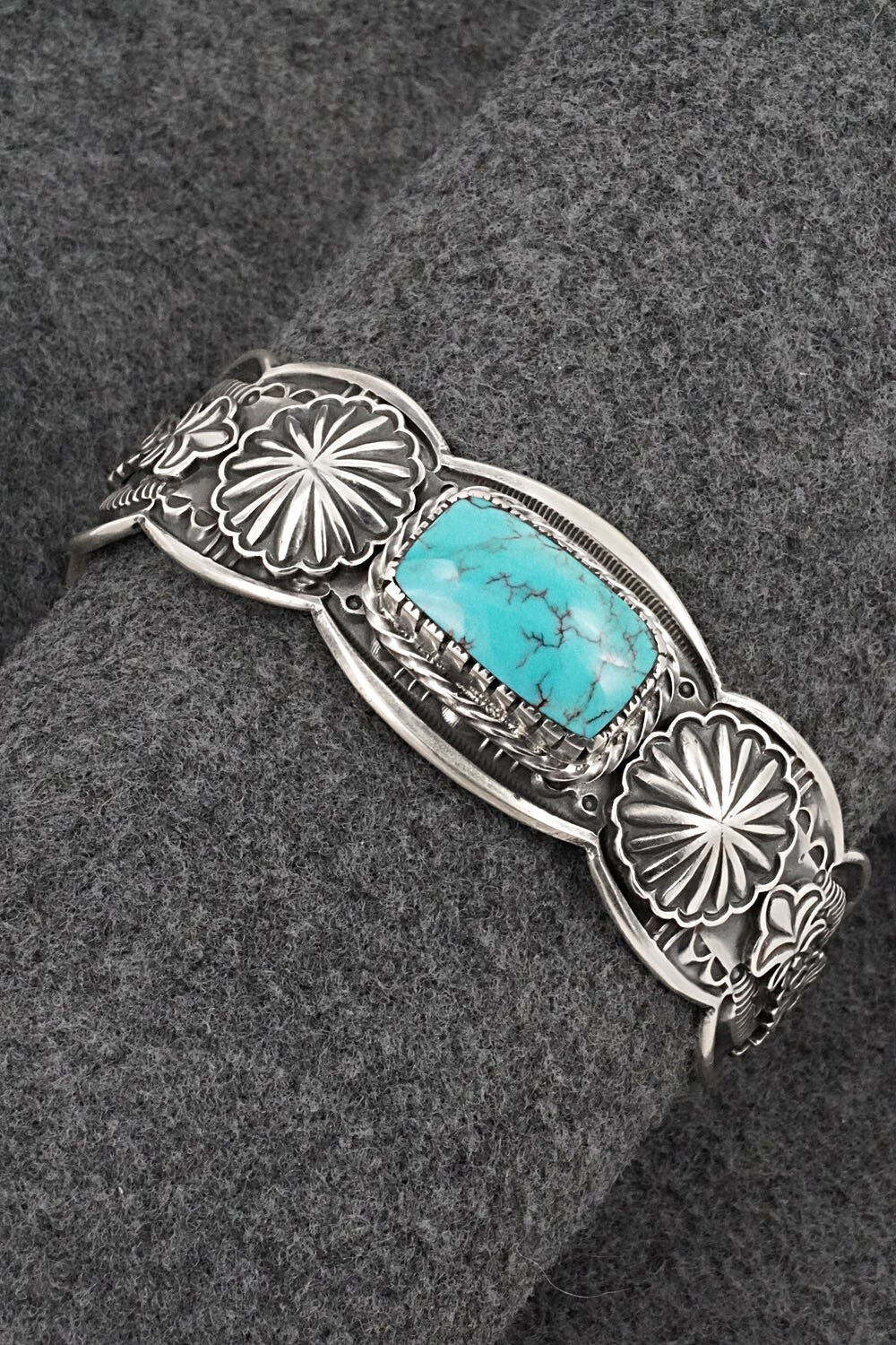 Turquoise & Sterling Silver Bracelet - Roland Dixson