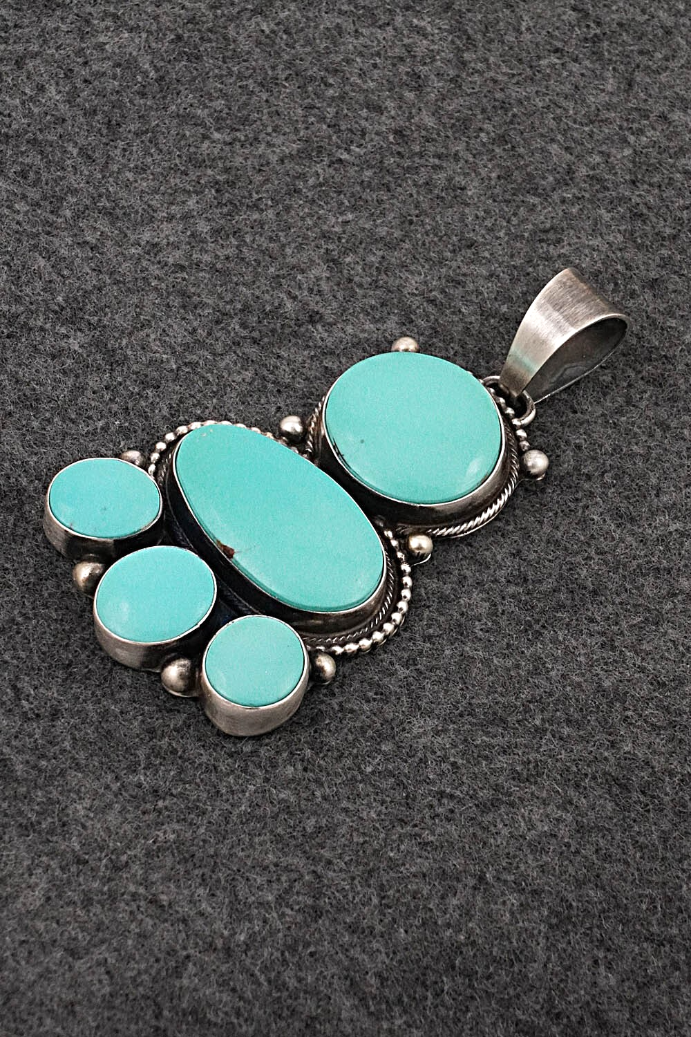 Turquoise & Sterling Silver Pendant - Kathleen Chavez