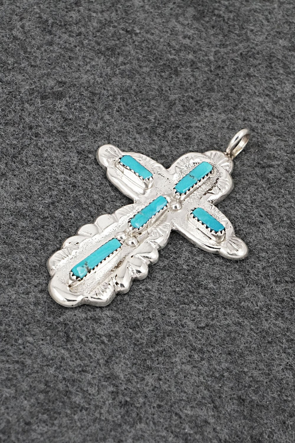 Turquoise & Sterling Silver Pendant - Verona Quam