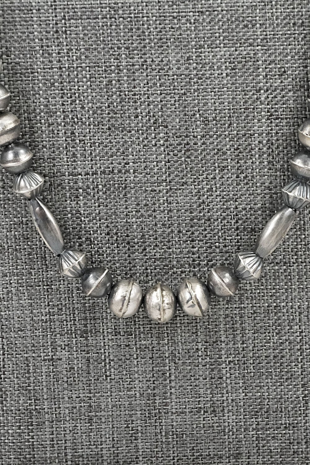 Sterling Silver Navajo Pearl Necklace 28" - Vintage