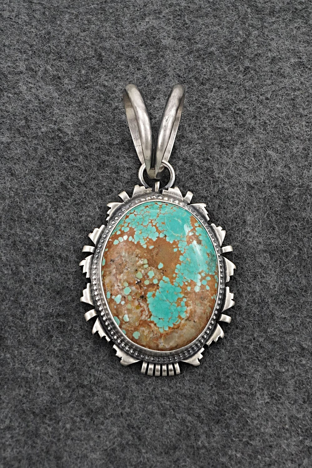 Turquoise & Sterling Silver Pendant - Randy Billy