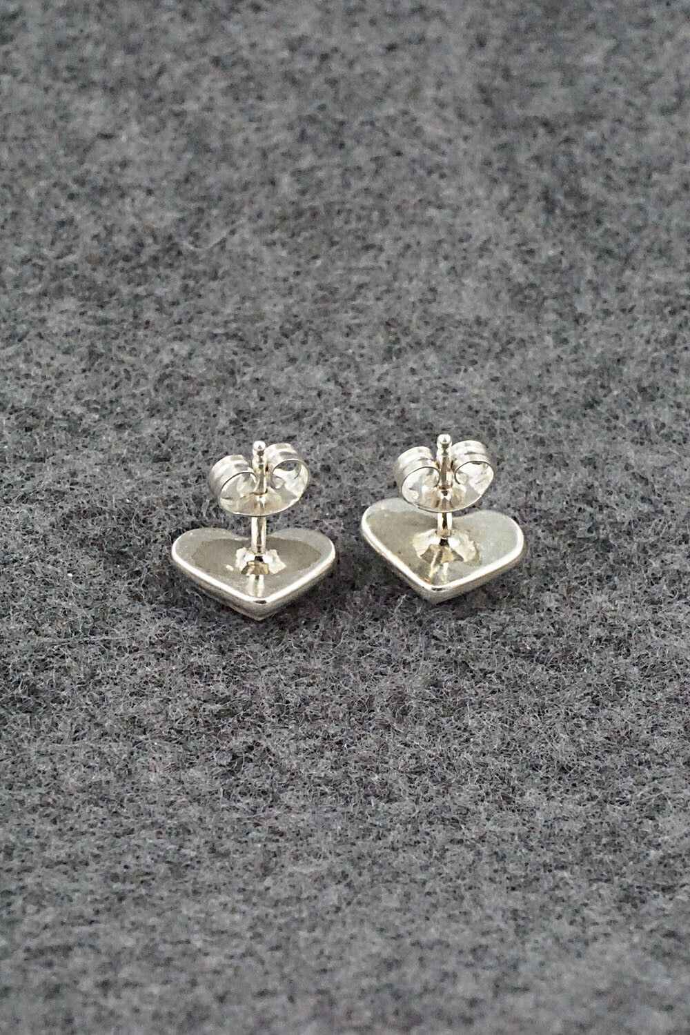 Opalite & Sterling Silver Inlay Earrings - Jolena Haskie