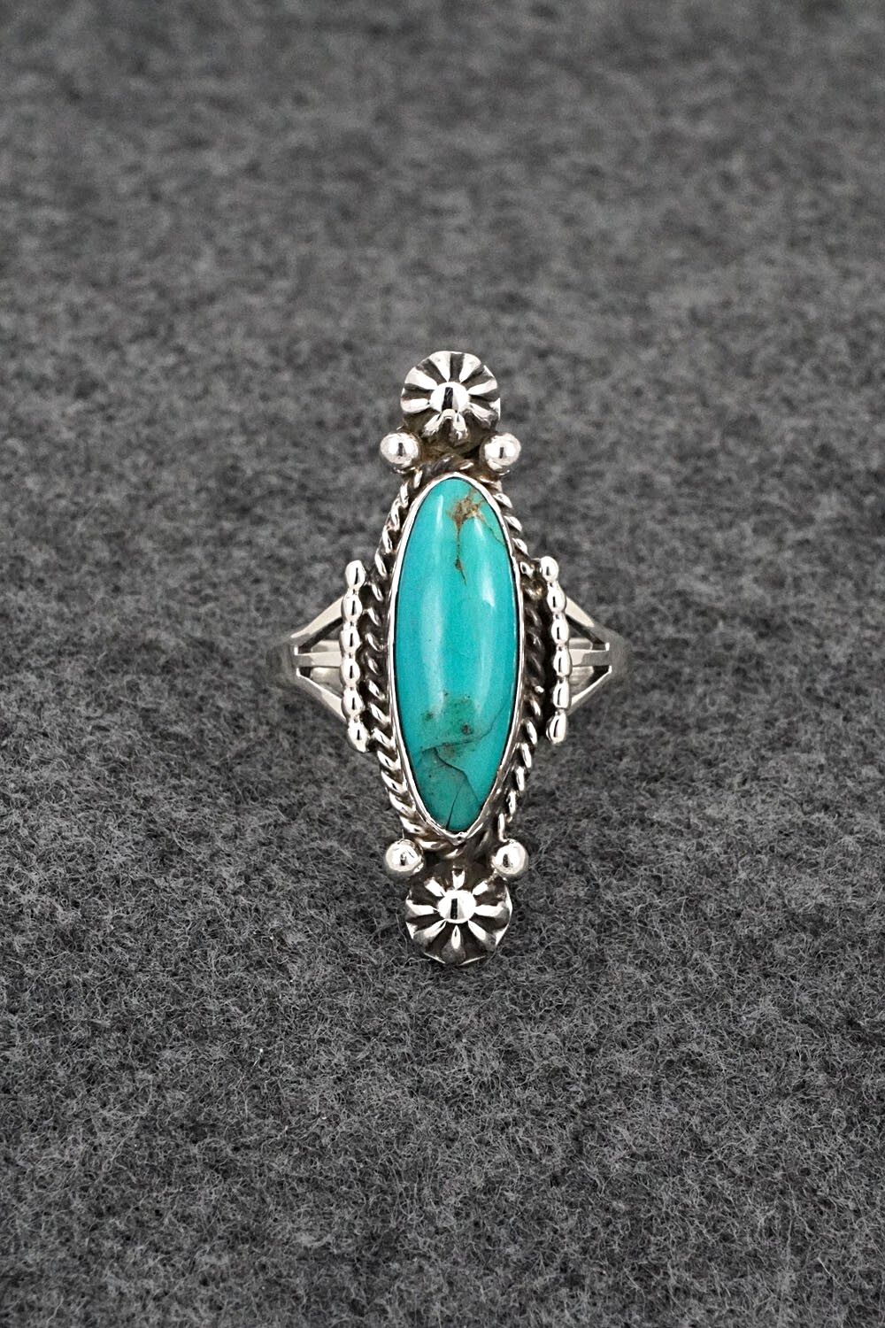 Turquoise & Sterling Silver Ring - Daniel Benally - Size 8