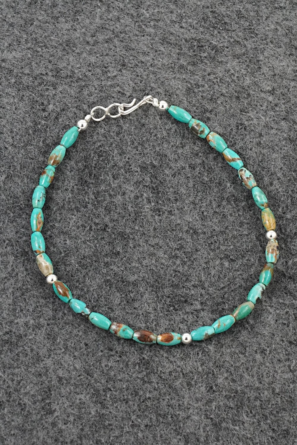 Turquoise & Sterling Silver Bracelet - Doreen Jake