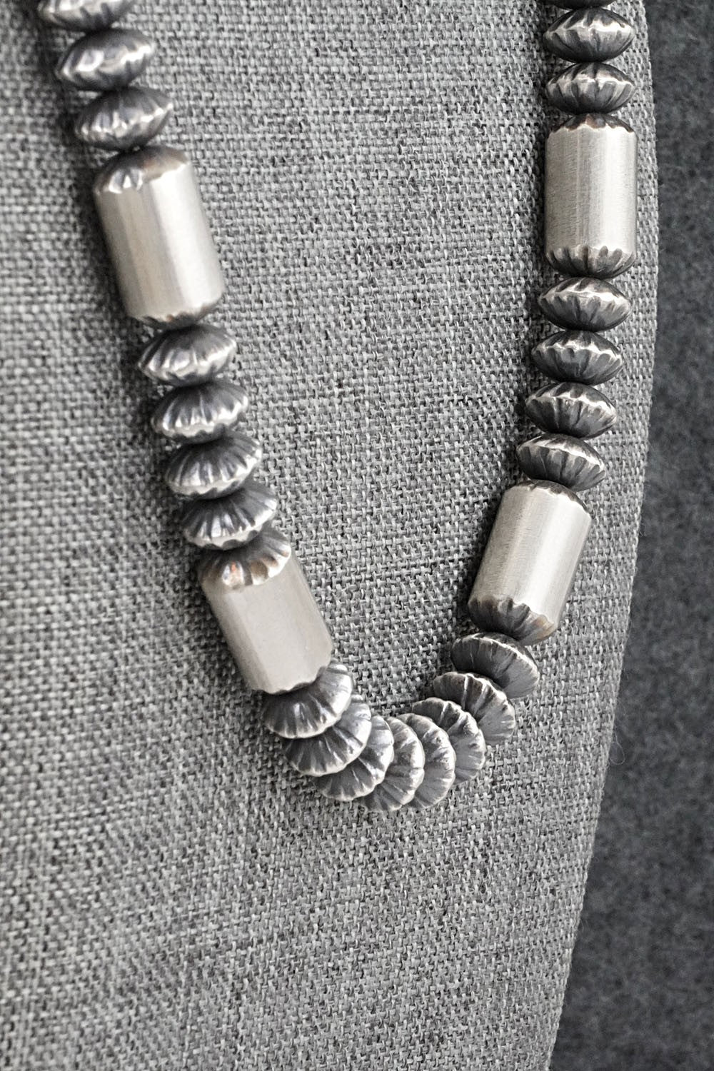 Sterling Silver Navajo Pearl Necklace 20" - Tonisha Haley