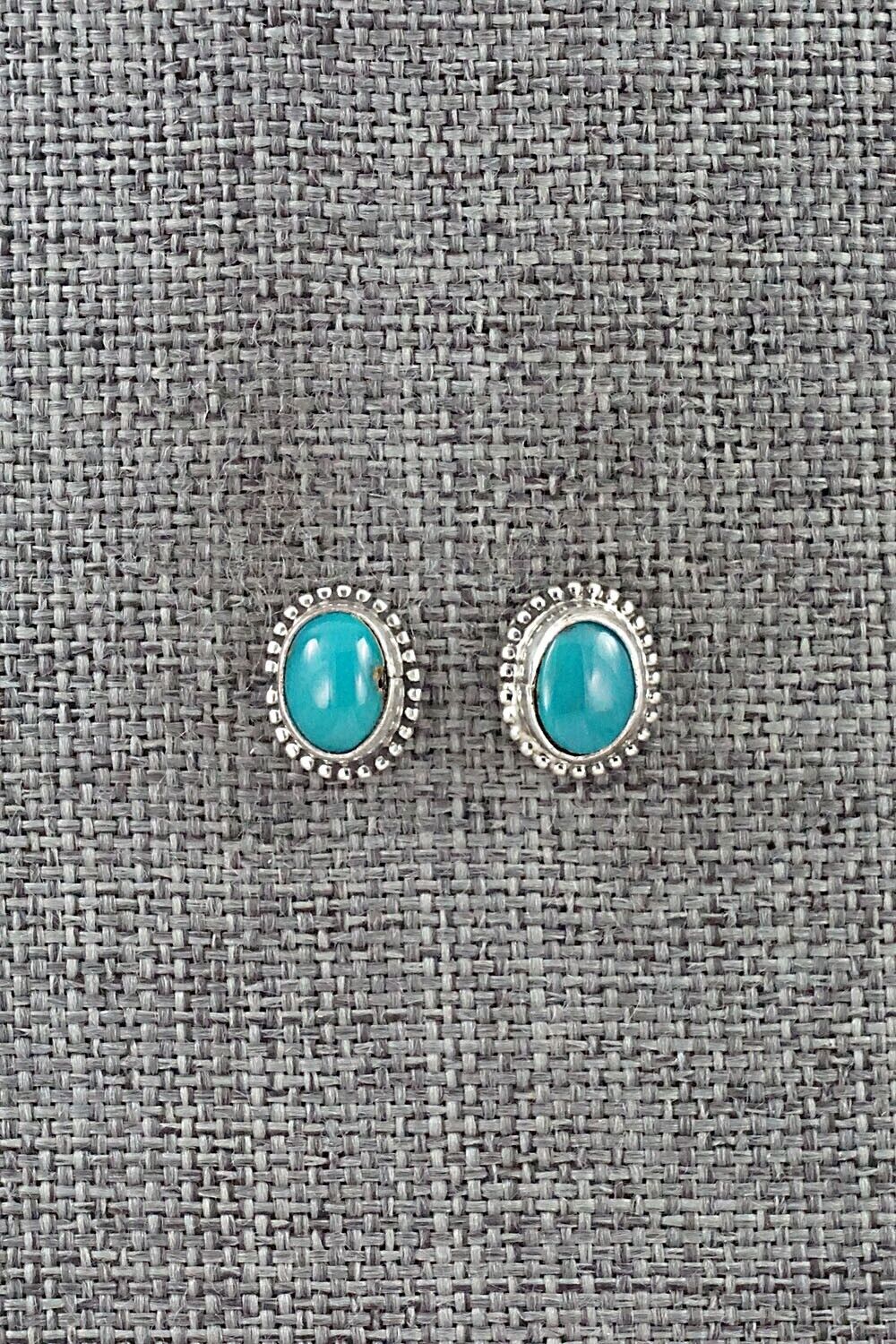 Turquoise & Sterling Silver Earrings - Rosemary Saunders