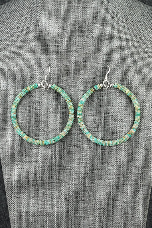 Turquoise & Sterling Silver Earrings - Doreen Jake