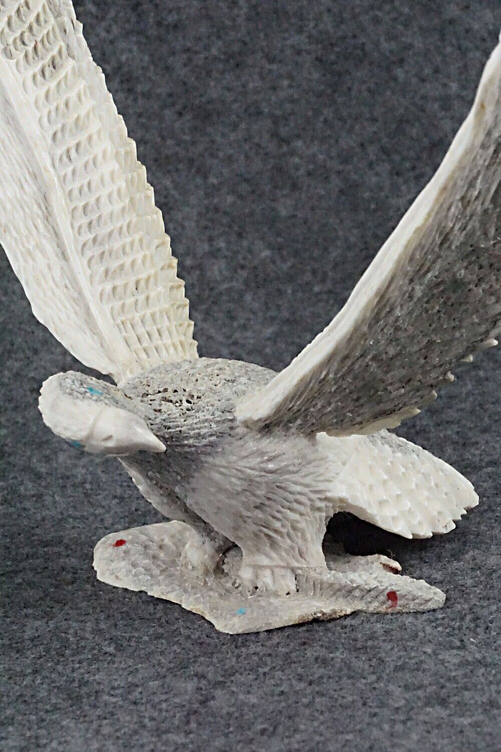 Eagle Zuni Fetish Carving - Todd Lowsayatee
