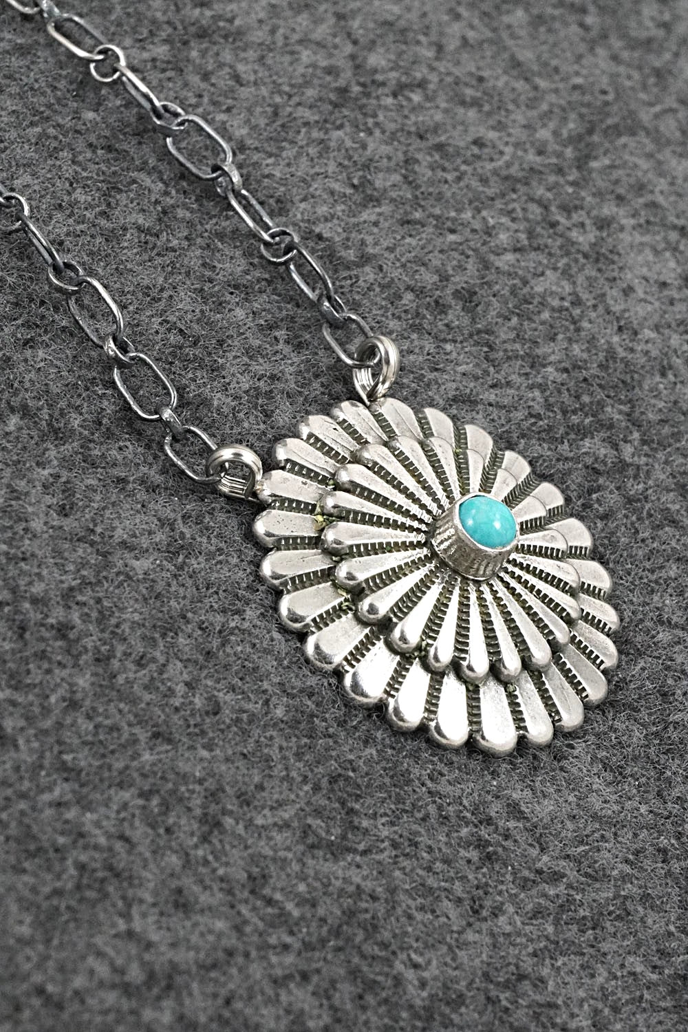 Turquoise & Sterling Silver Necklace - Sheldon Mariano