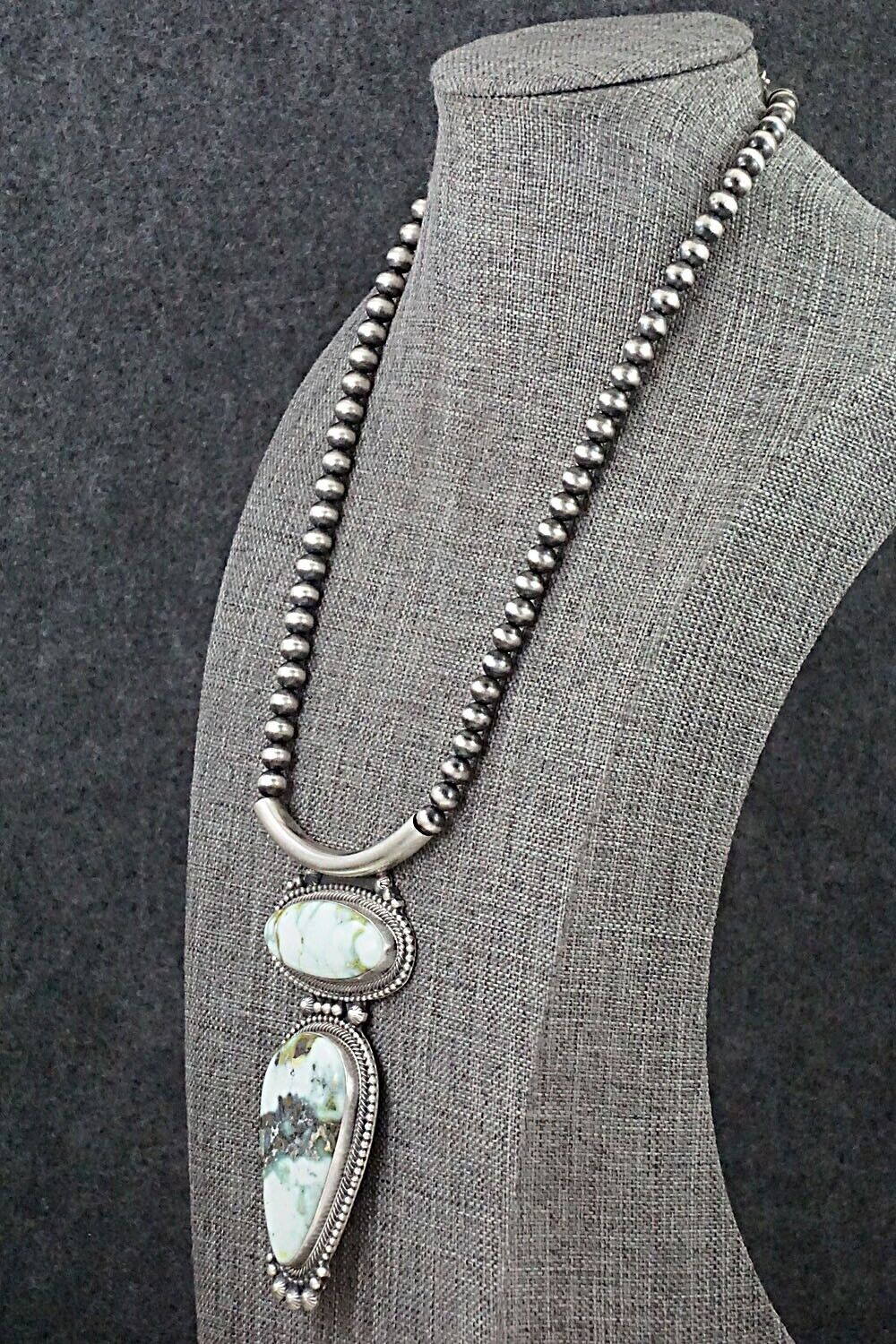 Variscite & Sterling Silver Necklace - Tom Lewis