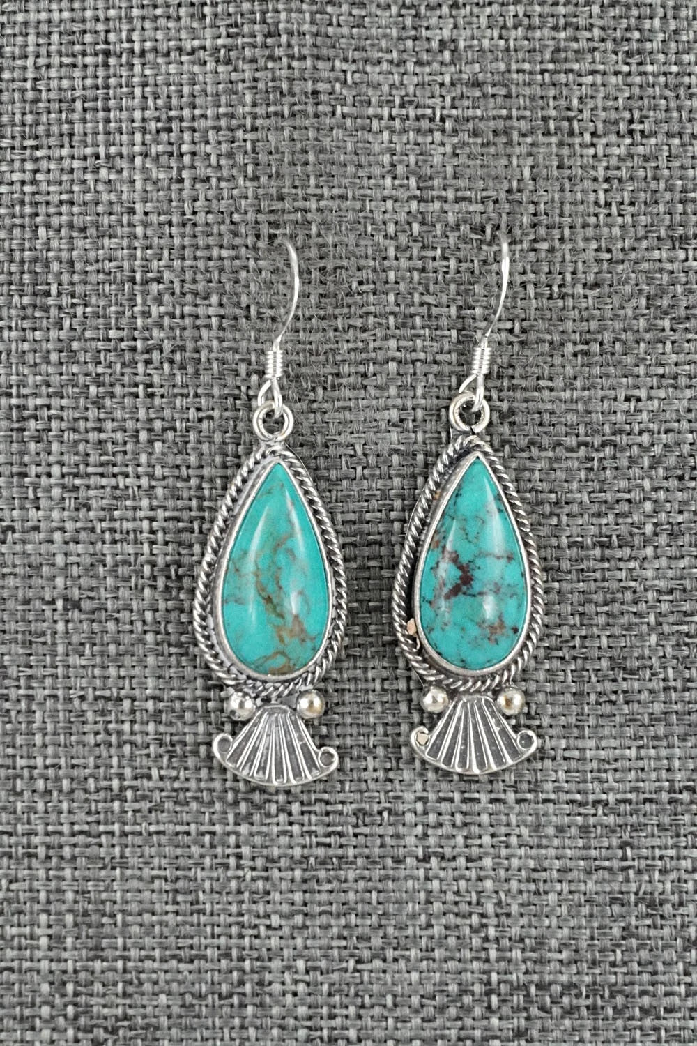 Turquoise & Sterling Silver Earrings - Verley Betone