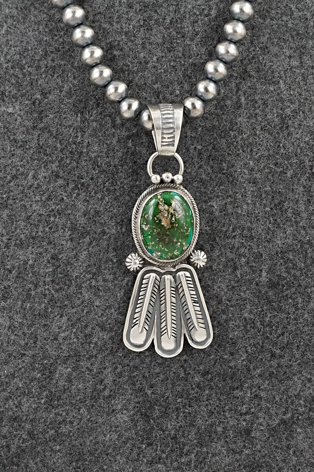 Turquoise & Sterling Silver Necklace - Verley Betone