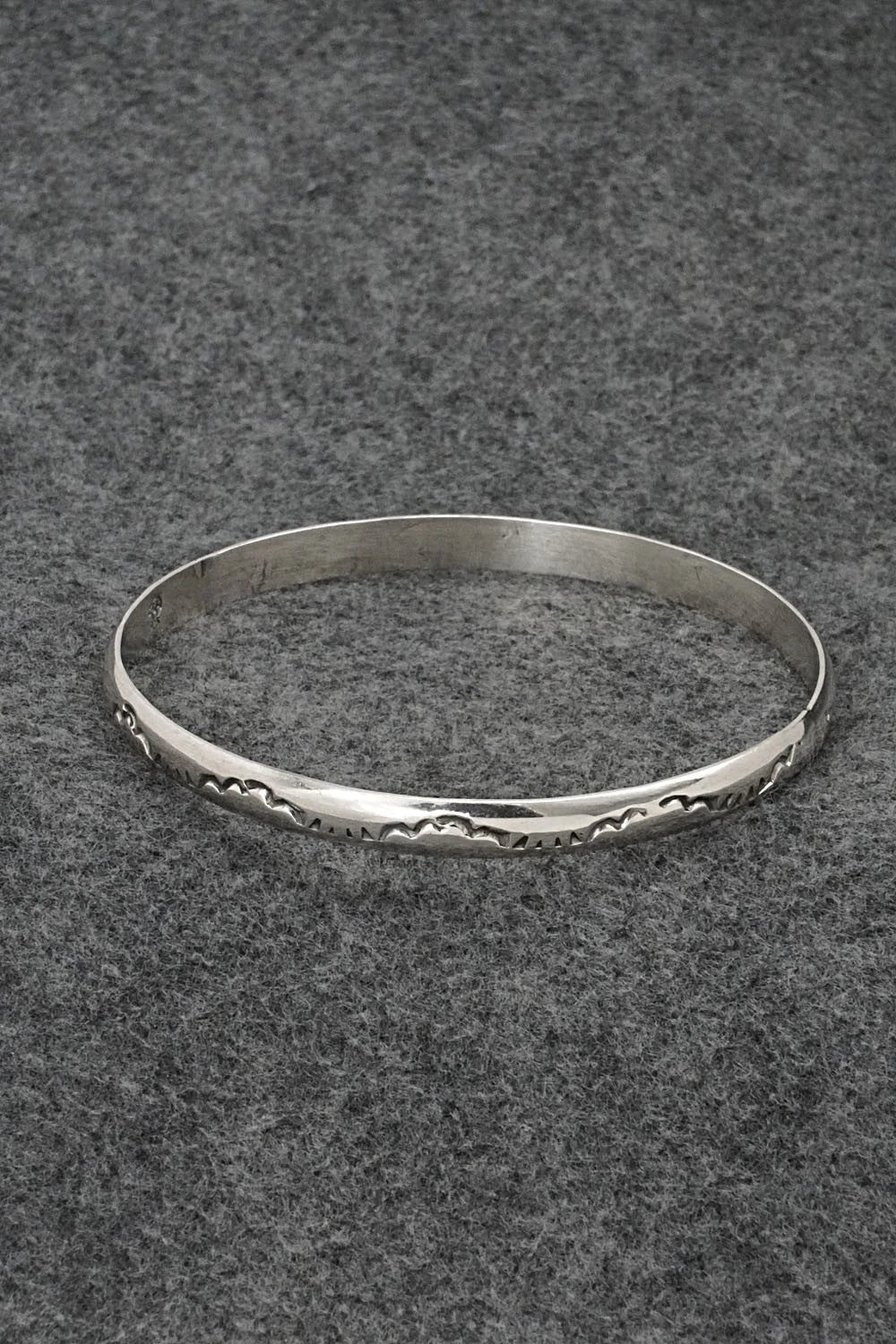 Sterling Silver Bangle Bracelet - Elaine Tahe