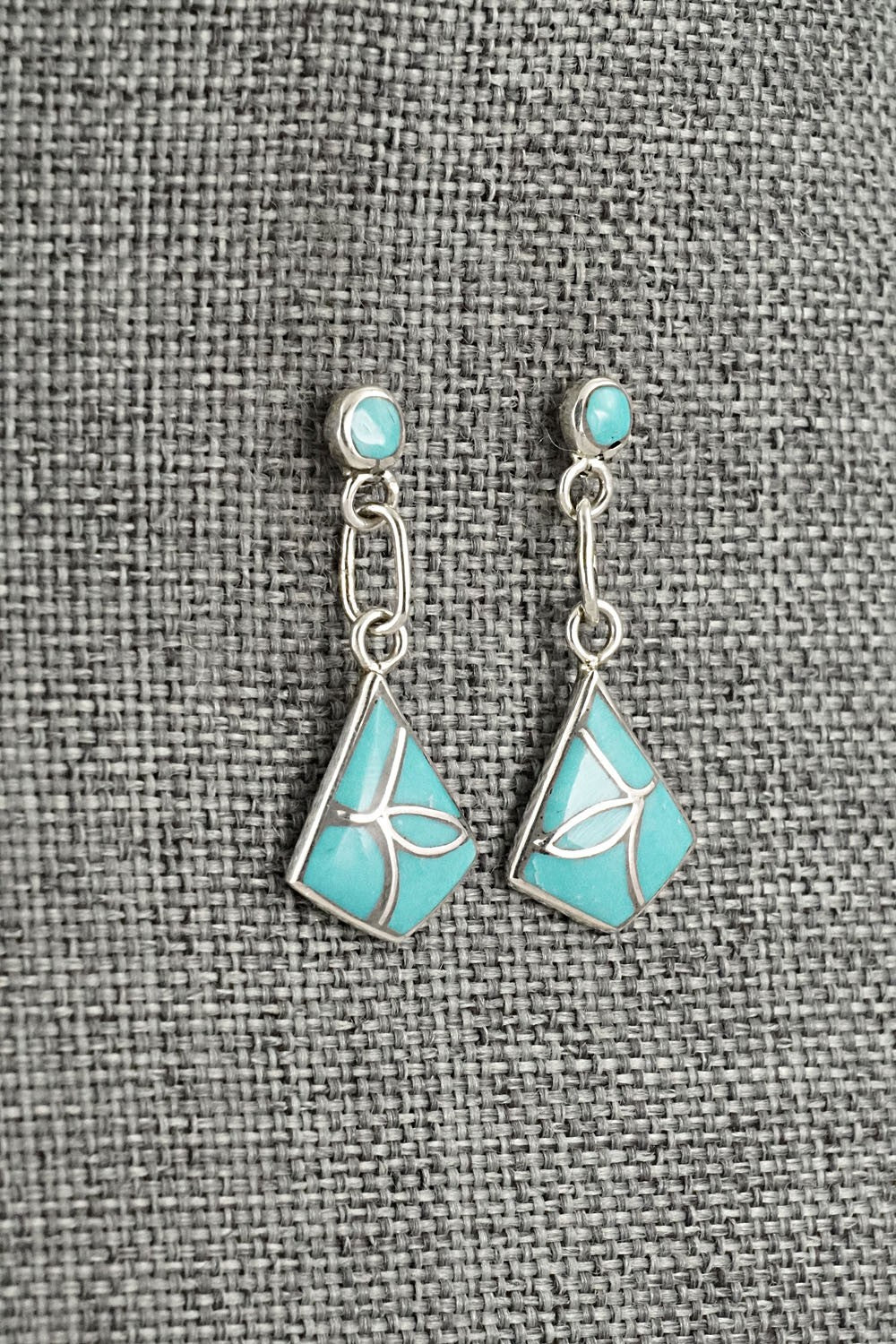 Turquoise & Sterling Silver Earrings - Orena Leekya