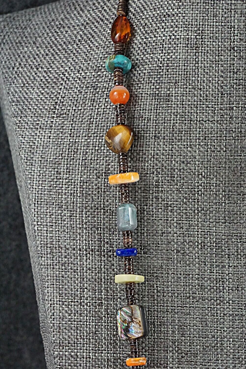 Multi-Stone and Sterling Silver Necklace - Helen Tsosie