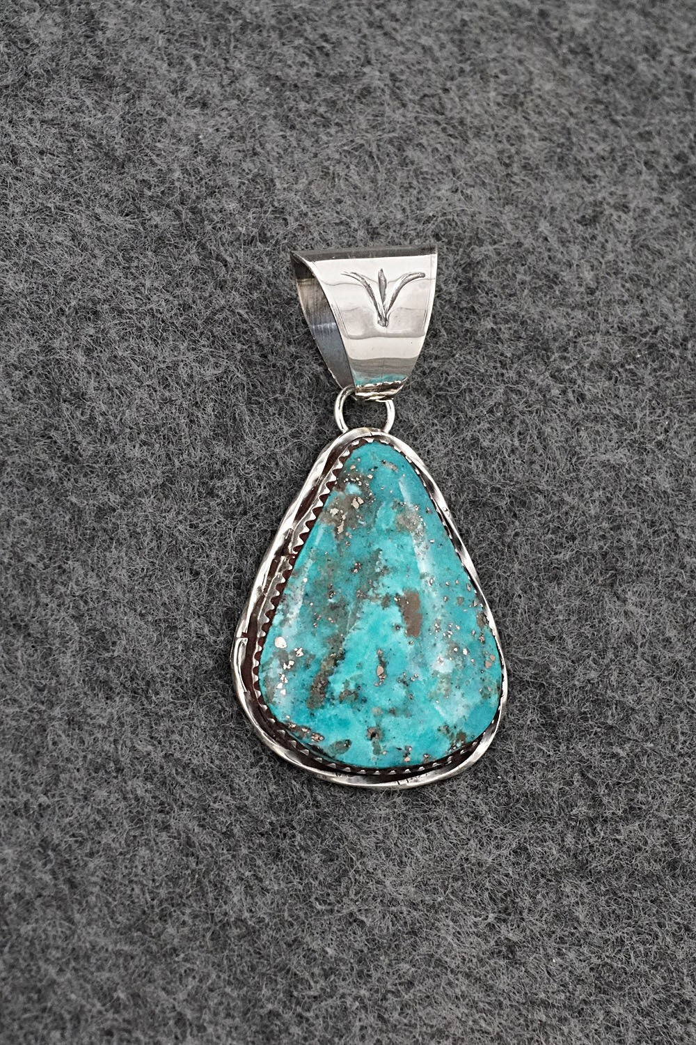 Turquoise & Sterling Silver Pendant - Ernest Hawthorne