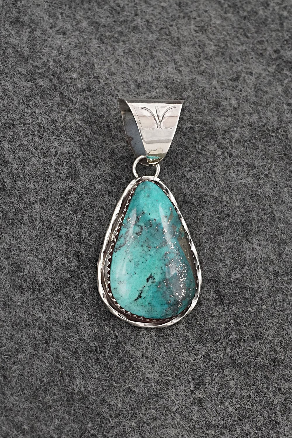 Turquoise & Sterling Silver Pendant - Ernest Hawthorne