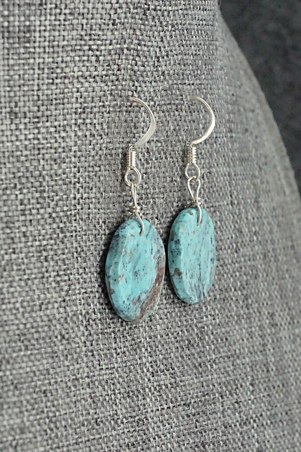 Turquoise & Sterling Silver Earrings - Joe Garcia