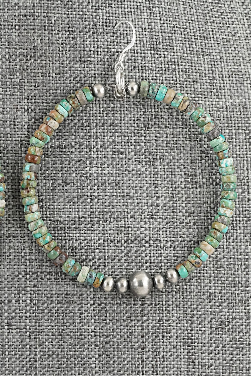 Turquoise & Sterling Silver Earrings - Doreen Jake