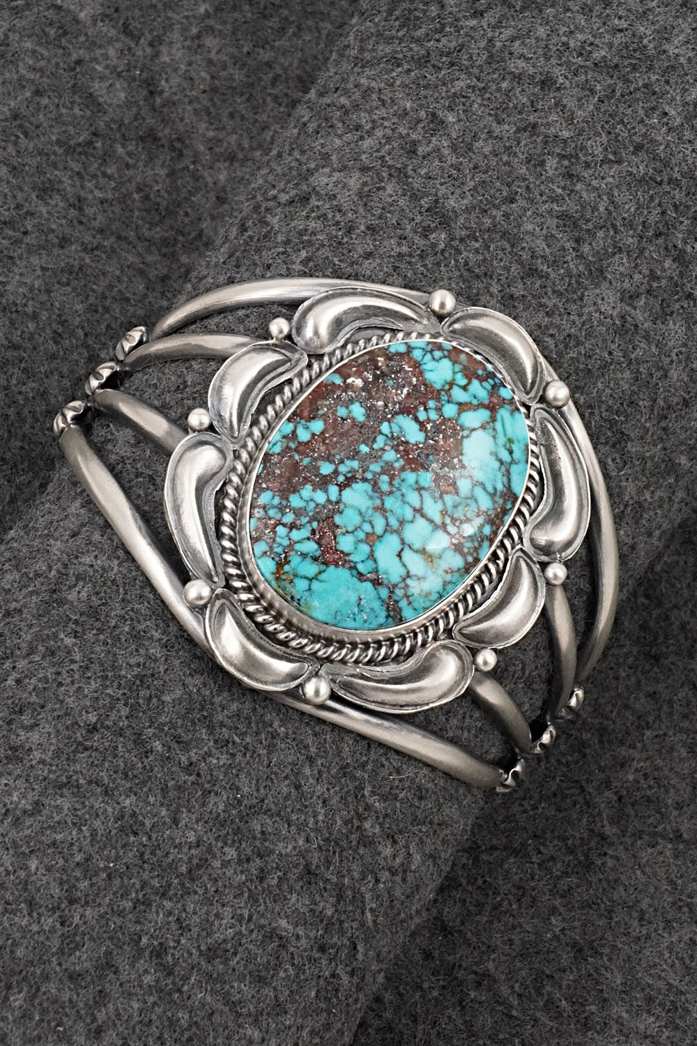 Turquoise & Sterling Silver Bracelet - Raymond Delgarito
