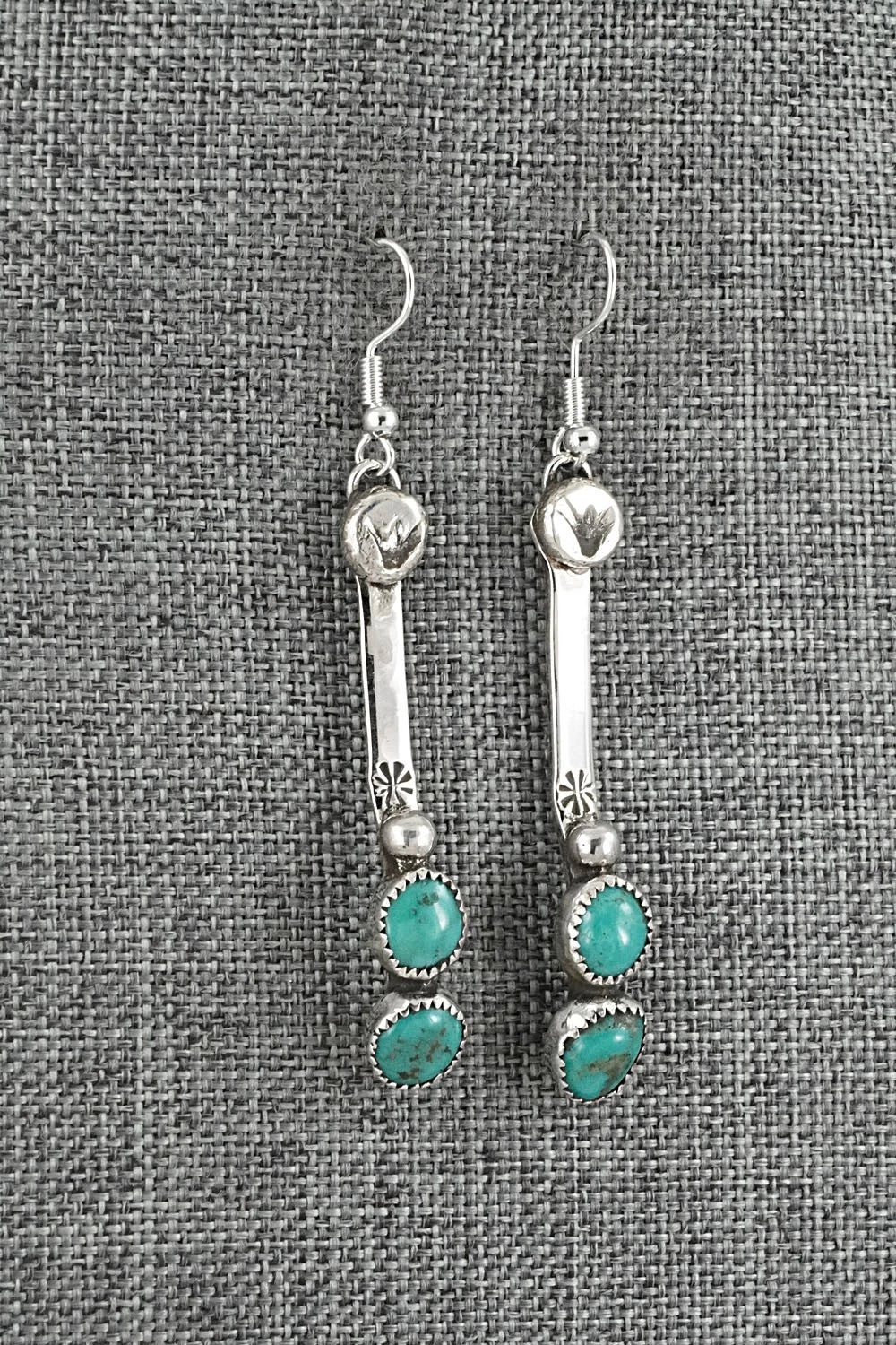 Turquoise & Sterling Silver Earrings - Priscilla Reeder