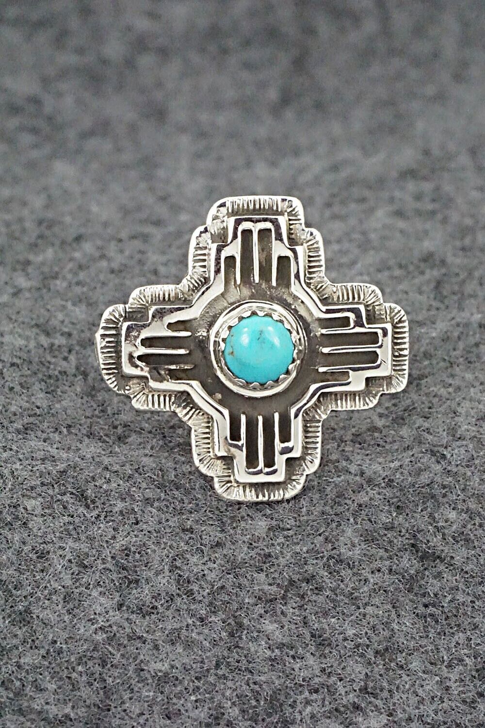 Turquoise and Sterling Silver Ring - Letricia Largo - Size 9.5