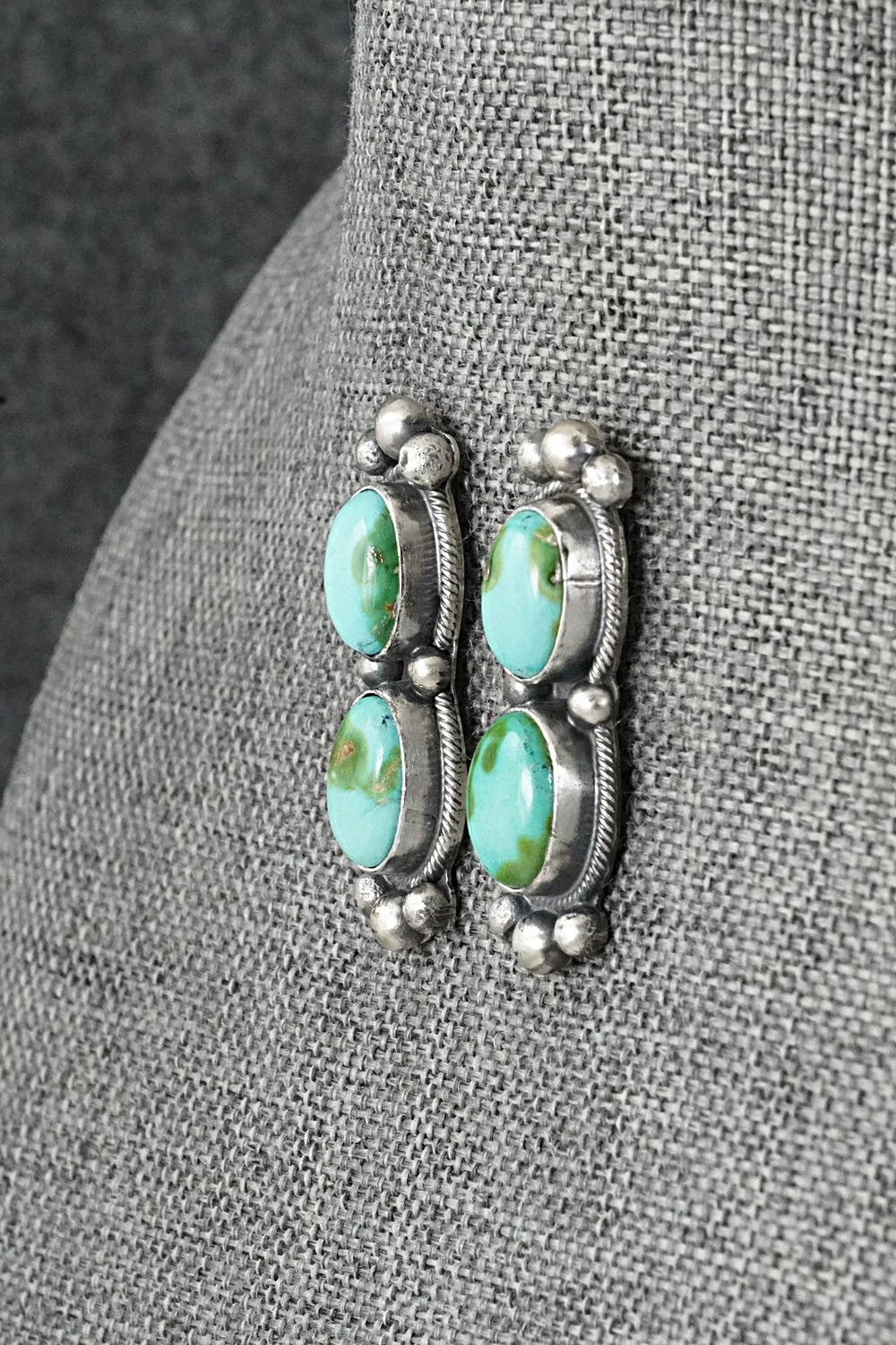 Turquoise & Sterling Silver Squash Blossom Set - Darrin Livingston