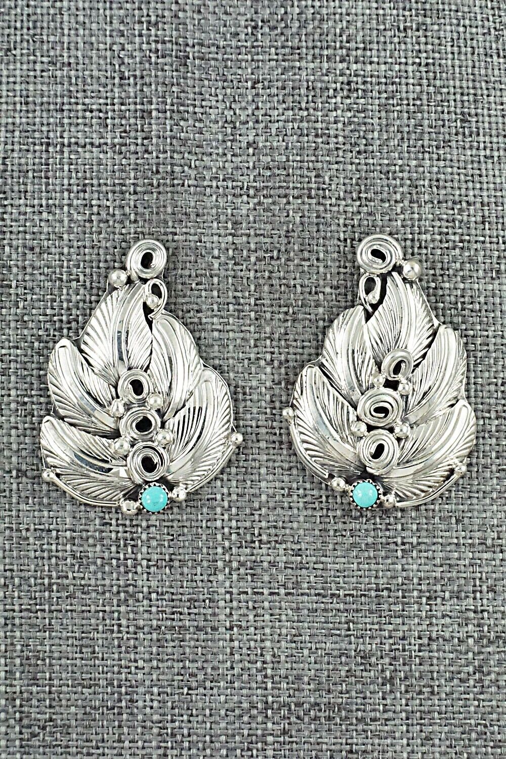 Turquoise & Sterling Silver Earrings - Darrell Morgan