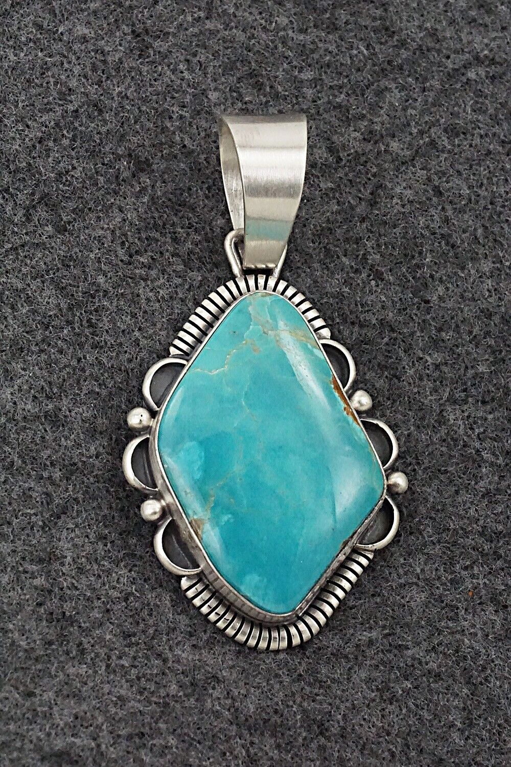 Turquoise & Sterling Silver Pendant - Daniel Benally