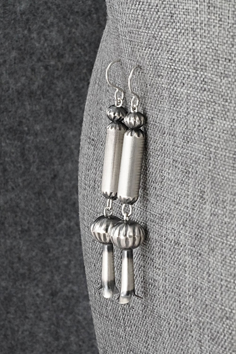 Sterling Silver Navajo Pearl Earrings - Tonisha Haley