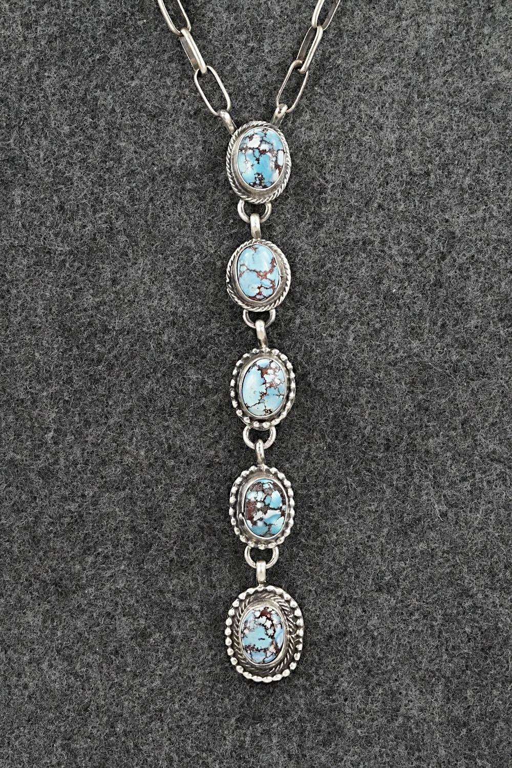 Turquoise & Sterling Silver Necklace - Bobby Johnson