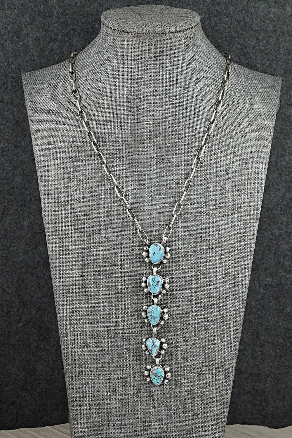 Turquoise & Sterling Silver Necklace - Bobby Johnson