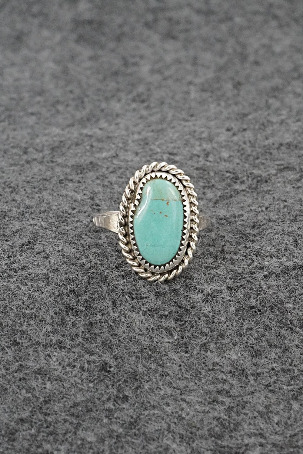 Turquoise & Sterling Silver Ring - Darius Arviso - Size 7.75