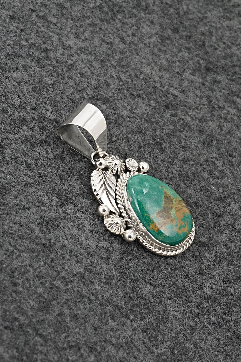 Turquoise & Sterling Silver Pendant - Ella Linkin