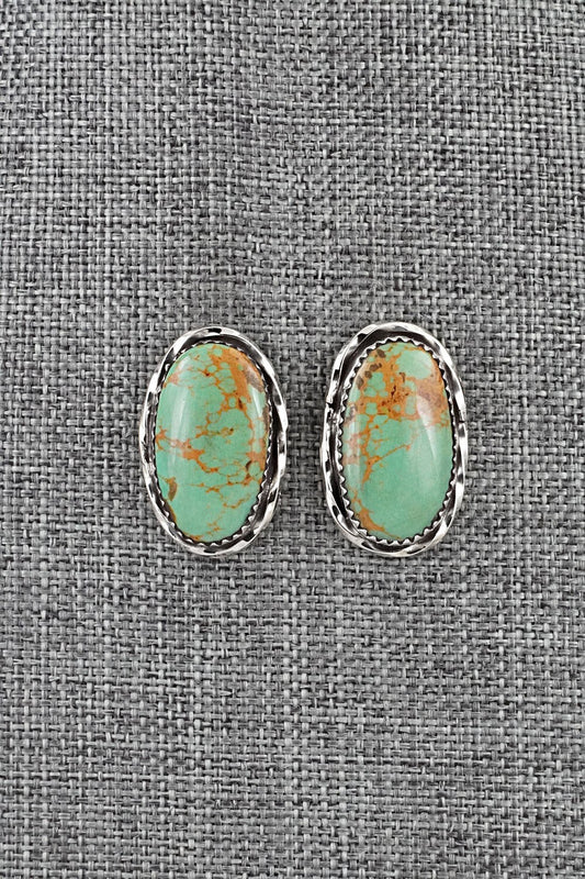Turquoise & Sterling Silver Earrings - Ernest Hawthorne