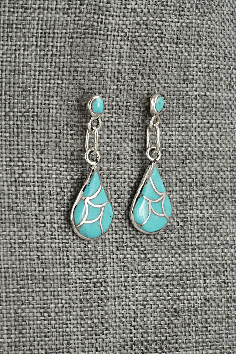 Turquoise & Sterling Silver Earrings - Orena Leekya