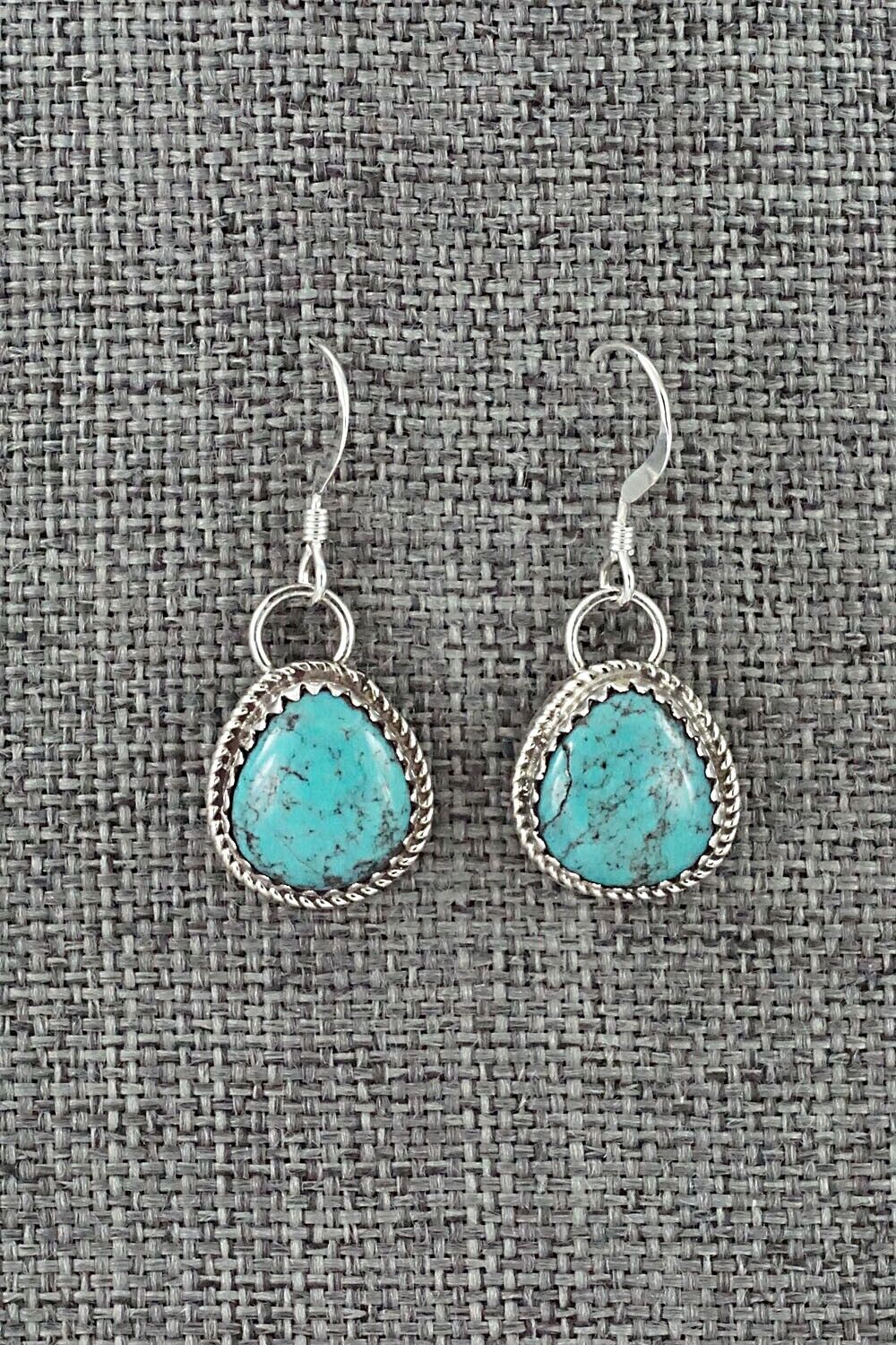 Turquoise & Sterling Silver Earrings - Ernest Hawthorne