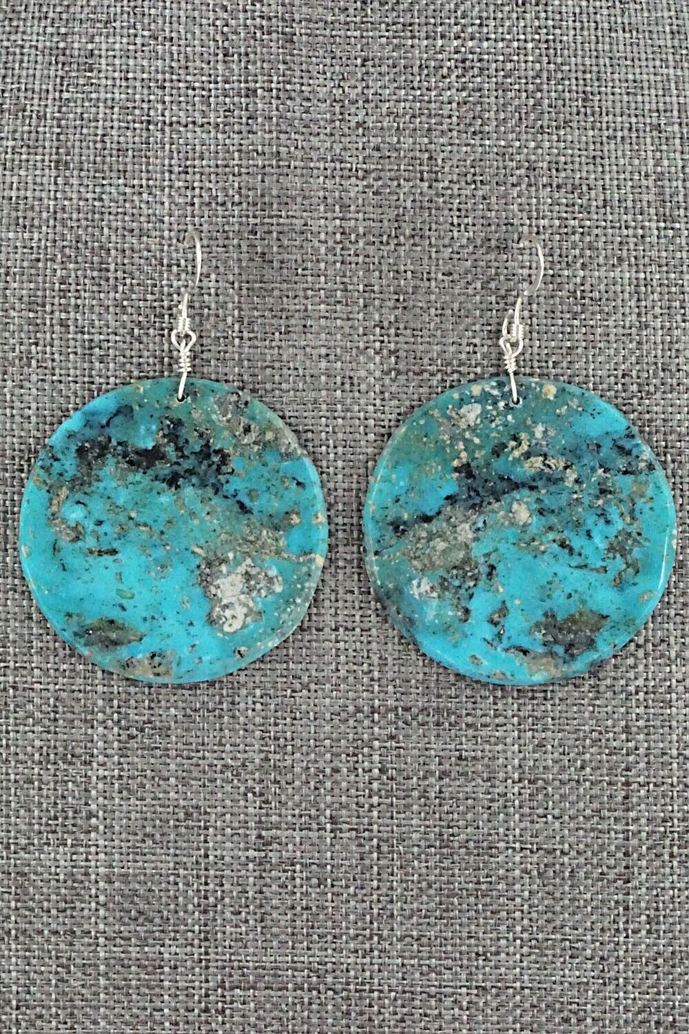 Turquoise & Sterling Silver Earrings - Lupe Lovato