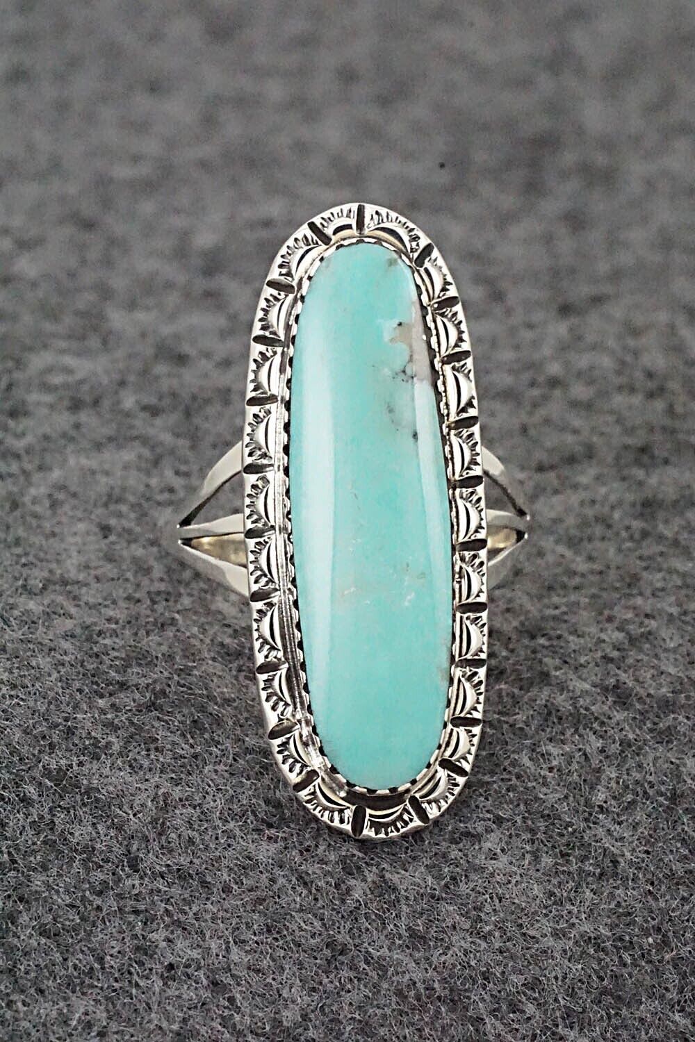 Turquoise & Sterling Silver Ring - Mike Smith - Size 10