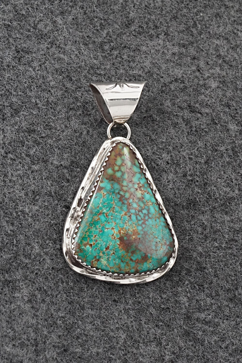 Turquoise & Sterling Silver Pendant - Ernest Hawthorne