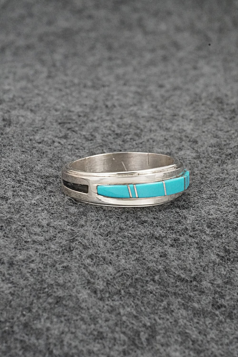 Turquoise & Sterling Silver Ring - Wilbert Muskett Jr. - Size 8.5